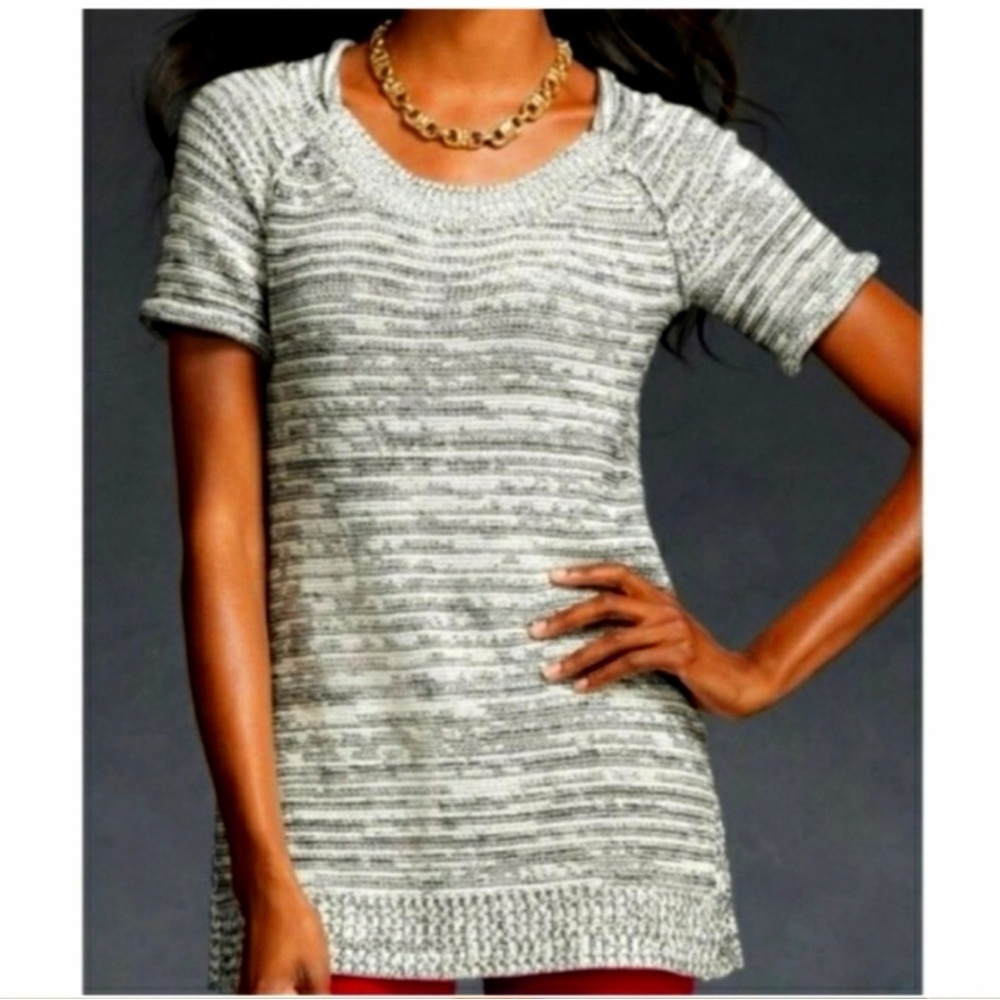 CAbi #973 Marled Tunic Pullover Sweater